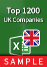 Top 1200 UK Companies Excel sample