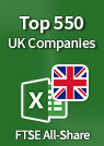 Top 550 UK Companies [FTSE All-Share] – Excel Download