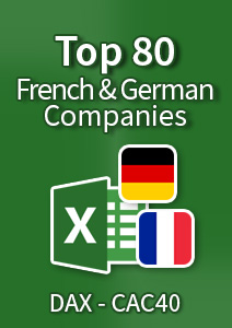 80 Top German & French Companies - Excel Spreadsheet
